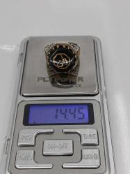 GÜMÜŞ YÜZÜK, ARAPÇA VATAN YAZILI , ONİX TAŞLI