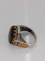 GÜMÜŞ YÜZÜK, ARAPÇA VATAN YAZILI , ONİX TAŞLI