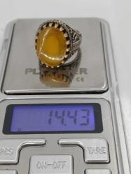 GÜMÜŞ YÜZÜK, DAMLA KEHRİBAR TAŞLI