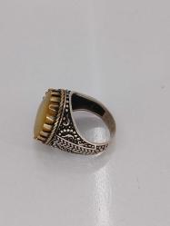 GÜMÜŞ YÜZÜK, DAMLA KEHRİBAR TAŞLI