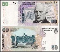 Arjantin 50-20-10-5 Pesos Kağıt Para Set Çil ( Unc ) 4'Lü Set Koleksiyon Para