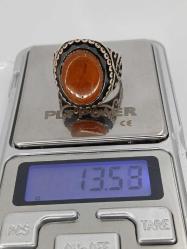 GÜMÜŞ YÜZÜK, AKİK TAŞLI