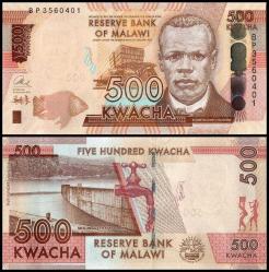 Malawi 20-50-100-200-500 Kwacha Kağıt Para Set Çil ( Unc ) 5'Li Set Koleksiyon Para