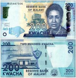 Malawi 20-50-100-200-500 Kwacha Kağıt Para Set Çil ( Unc ) 5'Li Set Koleksiyon Para