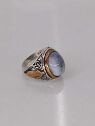 GÜMÜŞ YÜZÜK, YOSUNLU AKİK TAŞI,