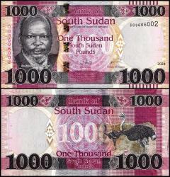 Güney Sudan 2024 Yılı 1000 Pound Kağıt Para Çil ( Unc ) Koleksiyon Para