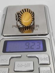 GÜMÜŞ YÜZÜK, KEHRİBAR TAŞLI