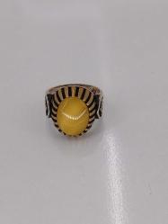 GÜMÜŞ YÜZÜK, KEHRİBAR TAŞLI