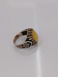 GÜMÜŞ YÜZÜK, KEHRİBAR TAŞLI