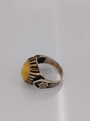 GÜMÜŞ YÜZÜK, KEHRİBAR TAŞLI