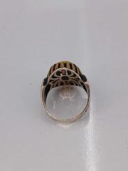 GÜMÜŞ YÜZÜK, KEHRİBAR TAŞLI