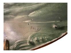 Fransız Limoges Dev Boy Dekor Ve Duvar Tabağı Sanatçı İmzalı 34,5 x 31,5 cm ölçülerinde