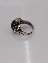 GÜMÜŞ YÜZÜK, KIRMIZI ZİRKON TAŞLI