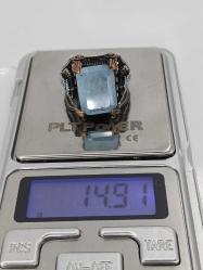 GÜMÜŞ YÜZÜK, PARAİBA TAŞLI