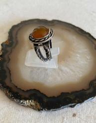 Özel İmalat 925 Ayar Gümüş Akik Taşlı Yüzük