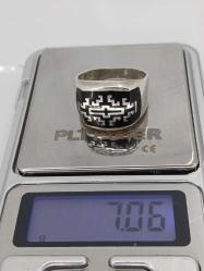 GÜMÜŞ YÜZÜK, İNDO-TİBET NEPAL İŞLEMELİ BOYALI