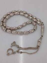 GÜMÜŞ TESPİH, ARPA KESİM, KARPUS ÇİZGİ MODELLİ.