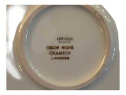 Fransız limoges poselen tepsi - 30,5 cm çapında