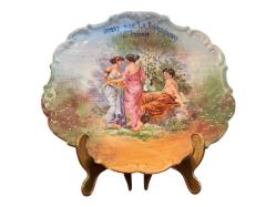 Fransız limoges dekor tabağı - 25 cm çapında