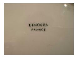 Fransız limoges dekor tabağı - 25 cm çapında