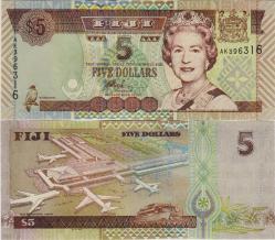 FİJİ 5 DOLAR 2002 KRALİÇE II. ELİZABETH ÇİL.