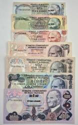 5 ₺ ile 1000 ₺ Arası 6 Emisyon 7,li  full Set