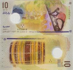 MALDİVLER 10 RUFİYA 2018 POLYMER ÇİL.