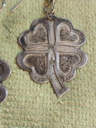 YONCA YAPRAĞI GÜMÜŞ KOLYE UCU 900 AYAR 2 Adet.  3,40 GRAM.