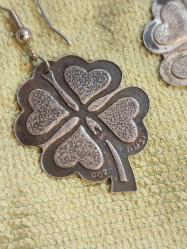 YONCA YAPRAĞI GÜMÜŞ KOLYE UCU 900 AYAR 2 Adet.  3,40 GRAM.