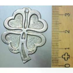 YONCA YAPRAĞI GÜMÜŞ KOLYE UCU 900 AYAR 2 Adet.  3,40 GRAM.