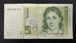 Almanya 5 Mark 1991
