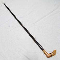 ViNTaGe KÖPEK BaŞLı EL OYMA AĞAÇ BASTON....