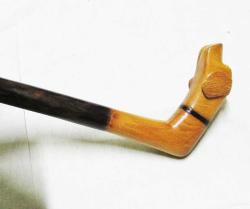 ViNTaGe KÖPEK BaŞLı EL OYMA AĞAÇ BASTON....