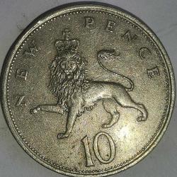 İNGİLTERE  1970  10 PENCE