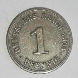 ALMANYA  1904 D  1  PFENNIG
