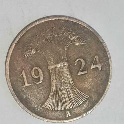 ALMANYA  1924 A   1  PFENNIG