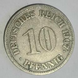 ALMANYA  1907 G     10  PFENNIG