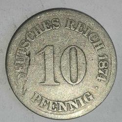 ALMANYA  1874     10  PFENNIG