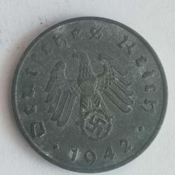 NAZİ ALMANYA  1942 A    10  PFENNIG