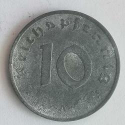 NAZİ ALMANYA  1942 A    10  PFENNIG