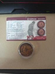 Büyük Taarruz'un 100. Yılı Hatıra Bronz Para Sertifikalı