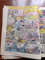 Milliyet Çocuk Dergisi - Turkish Newspaper - Cilt 3 Sayı 65  - 1970'li yıllar - uzaya yolculuk - Red Kit Grandük - yazılar ve resimler Goscınny Ve Uderzo - Grandük Leonid uşağı Bulenkov ve Red Kit uzak batıya bir seyahate çıkarlar - Gülten Dayıoğlu'dan bir yılbaşı hikayesi yılbaşı armağanı - düşünüyor burası ESP kurtarma kontrolü haberinizi aldık hemen yardım yolluyoruz - Bir numara düşün ve çevir - telefonun iç mekanizması - telepati'nin nasıl çalıştığını öğrendikten sonra bazı kişiler değişik diller konuşan iki kişi arasında düşünce tercümanı olarak çalışabilecekler - uzaya yolculuk Güneş dediğimiz Yıldız - bir güneş tutulması sırasında güneşin halesi ve alevlerin dünyadan görünüşü fotoğraf - aynaya okyanuslar - güneşin çapı 865 milyon mil kadardır - Albay Bum temizlik - Kızılderililerin toprağı çöp dökmek yasaktır soluk yüzlere bildirilir - Michel Vaillant ölüm yolcuları - Triksi Belden ilk kırmızı karavanın esrarı - Güneş kırmızı dev günlerinde dünyada kentler alev alev yanacak