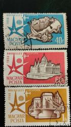 1958 YILI MACARİSTAN Brüksel'de düzenlenen Evrensel ve Uluslararası Hava Postası Fuarı DAMGALI  ŞARNİYERSİZ