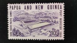 LOT.18 » 1969 YILI PAPUA YENİ GİNE Güney Pasifik Oyunlarının 3. Yıldönümü, Port Moresby  NADİR DAMGASIZ  ŞARNİYERSİZ