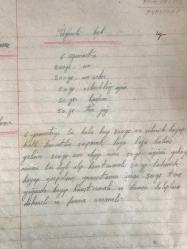 Lise Defteri Garanti İş Basımevi - Yemek tarifleri (1957 tarihli, baştan sona yemek tarifleri yazılı defter)