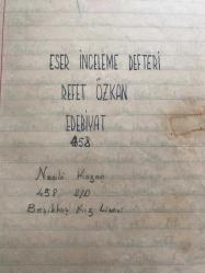 Lise Defteri Garanti İş Basımevi - Eser inceleme defteri.Halide EDİP, Fikret OTYAM vb. yazarlar