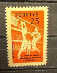LOT.12 » 1959 XI.AVRUPA VE AKDENİZ MEMLEKETLERİ BASKETBOL ŞAMPİYONASI DAMGASIZ M18a