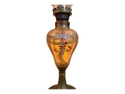 Fransız El Boyama 47 cm Yüksekliğinde Gaz Lambası