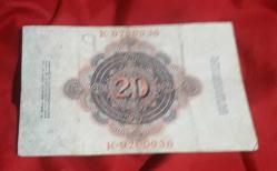 ESKİ ALMANYA 20 MARK KAĞIT PARA