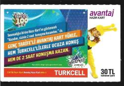 3K  = TURKCELL  HAZIR  KART ( AVANTAJ  KART ) 30  TL - TEMİZ ve NADİR